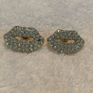 Crystal Lip Earrings